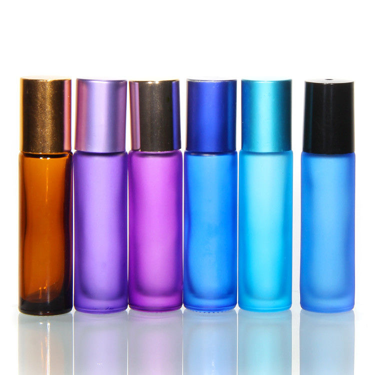 Nieuwe Essentiële Olie Roller Glasflessen Stalen Bal 10 ml Rol Fles Amber Roll On Parfum Fles
