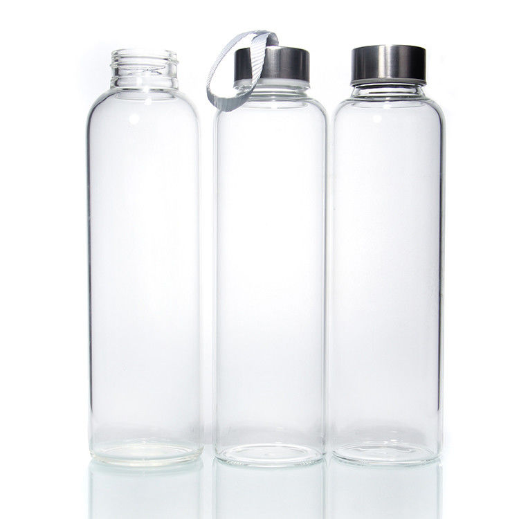 Glasflessen Eco-vriendelijk Bpa-vrij roestvrij staal deksel 500 ml Drinkglas waterfles