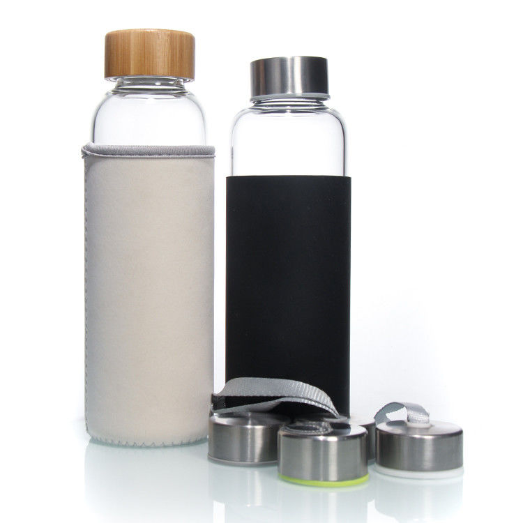 Gepersonaliseerd logo Hoog borosilicaat glas waterflessen Tumbler BPA GRATIS Drinkwaterfles