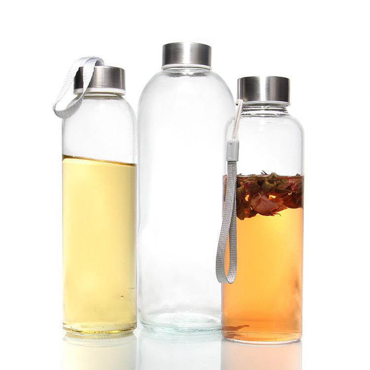 750 ml Nieuw Eco-vriendelijk Custom Logo Drinkglas Waterfles Met Stoffenmouw Pouch