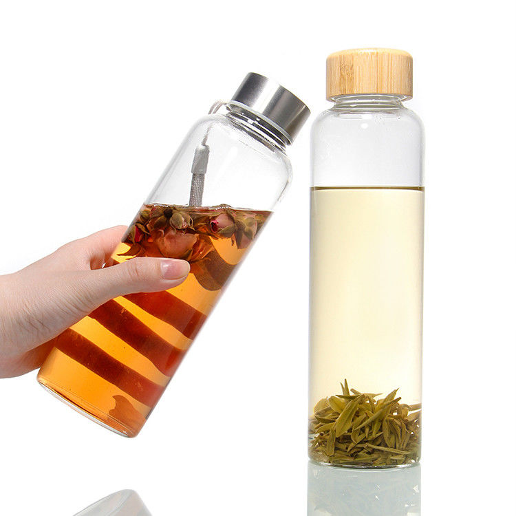 750 ml Nieuw Eco-vriendelijk Custom Logo Drinkglas Waterfles Met Stoffenmouw Pouch