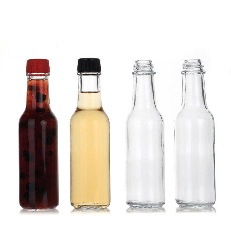Fabriek Groothandel 5 oz 8 oz Woozy Flessen Ketchup Peper Sauce Glasfles Met Pp Deksel