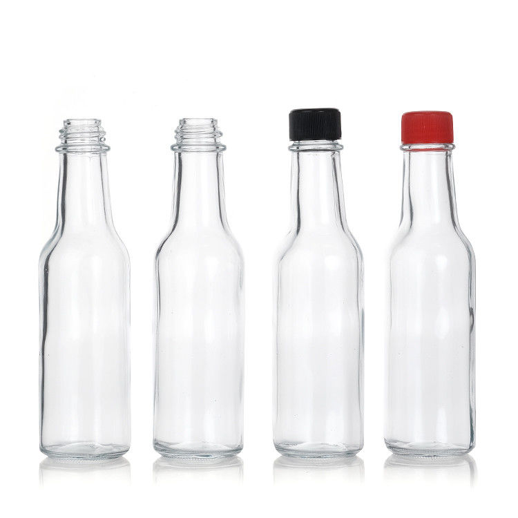 Groothandel 250 ml glazen warme saus flessen Sauce opslagfles met lekkagebestendige Twist off Cap