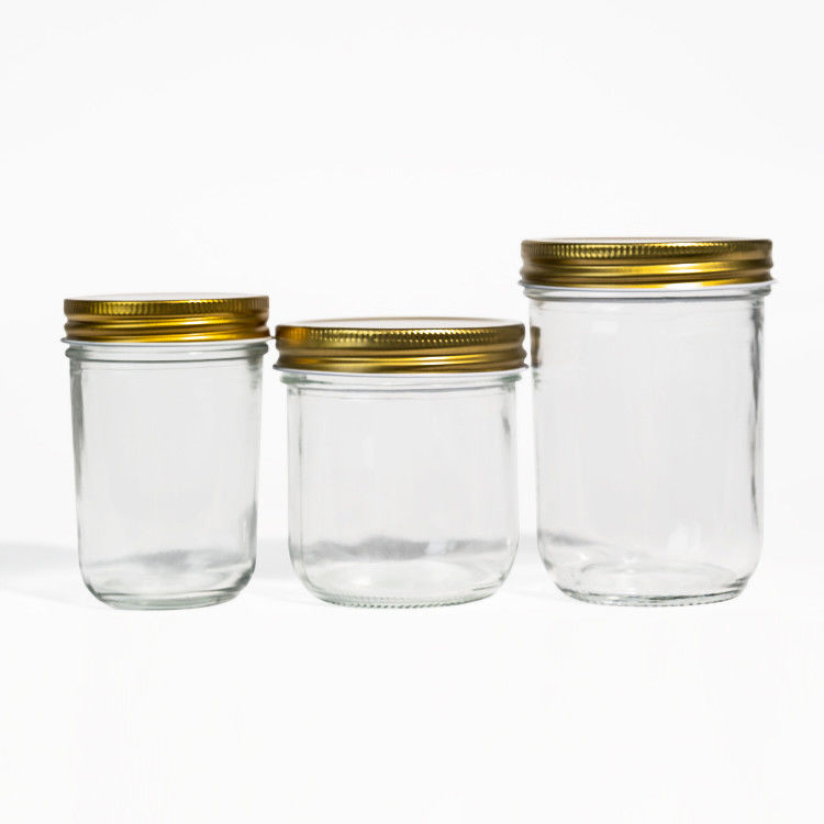 Custom 380ml 470ml 750ml 1000ml 16oz 24oz 32oz Wide Mouth Mason Glass Jar Met Deksel in Bulk