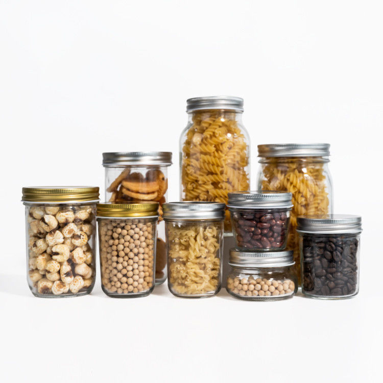 Custom 380ml 470ml 750ml 1000ml 16oz 24oz 32oz Wide Mouth Mason Glass Jar Met Deksel in Bulk
